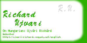 richard ujvari business card