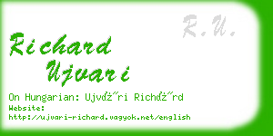 richard ujvari business card